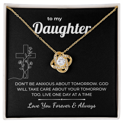 Faith Love Knot for Daughter - God Takes Care