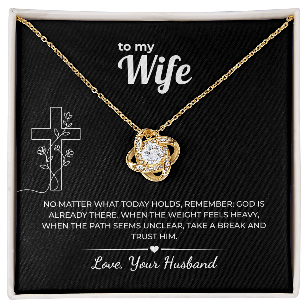 Faith Love Knot Necklace – God Is Already There