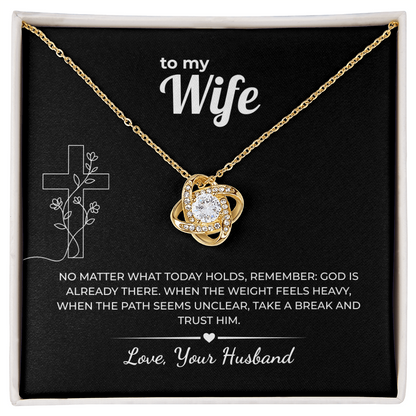 Faith Love Knot Necklace – God Is Already There