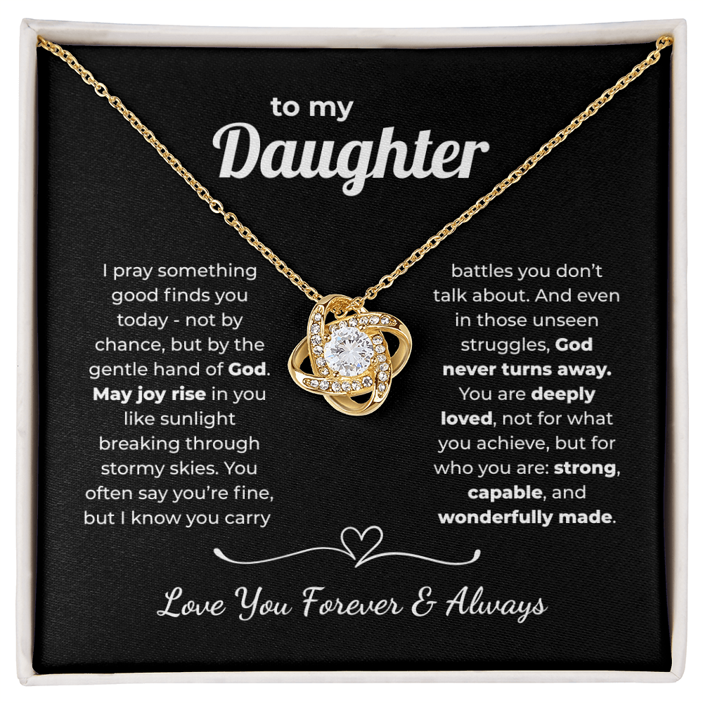 Faith Love Knot for Daughter – Gentle Hand of God