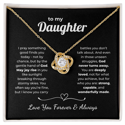 Faith Love Knot for Daughter – Gentle Hand of God
