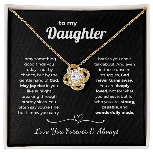 Faith Love Knot for Daughter – Gentle Hand of God