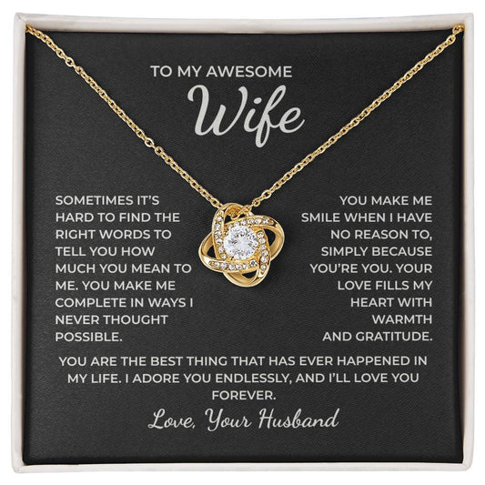 To My Wife – You Make My Life Complete in Every Beautiful Way Necklace