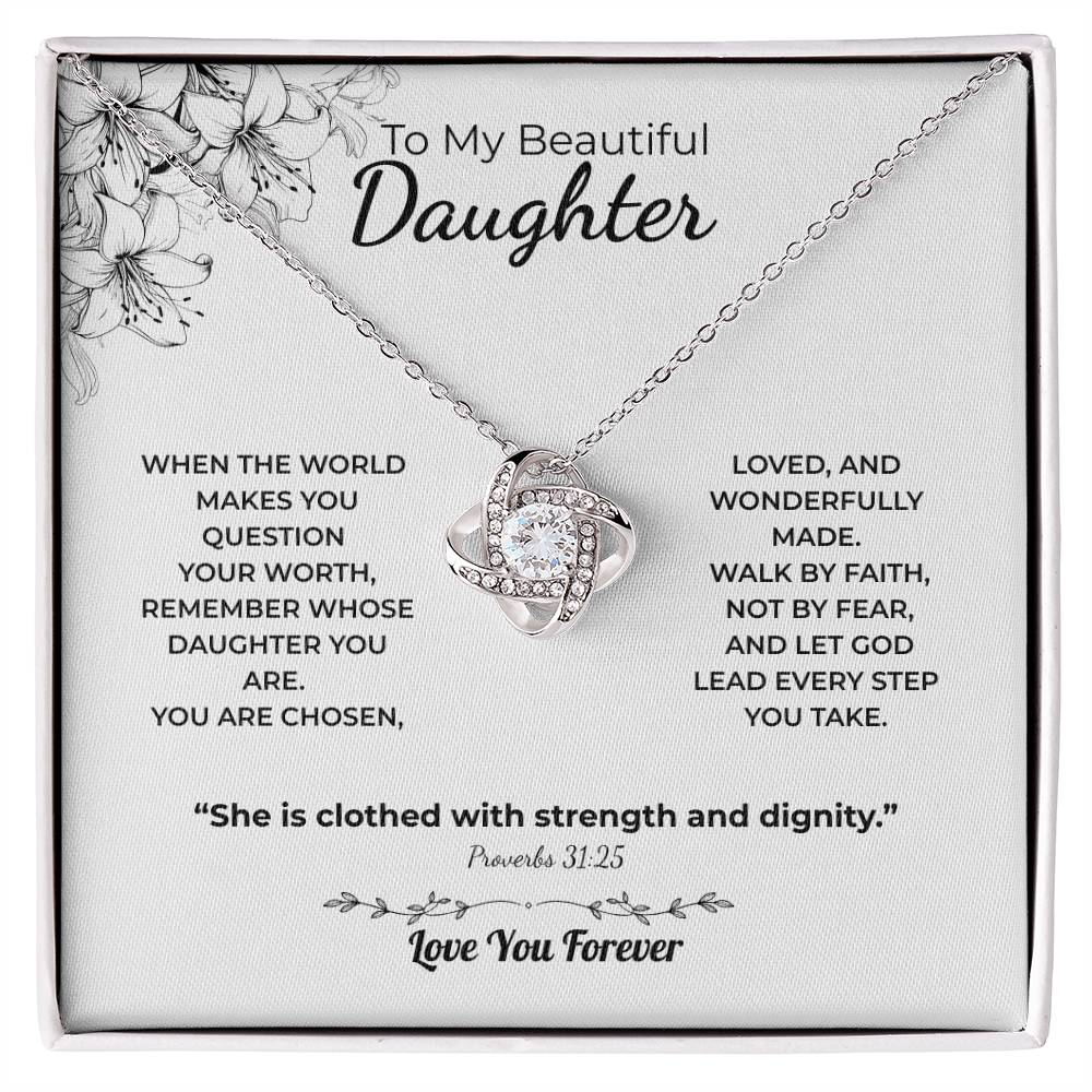 Love Knot Necklace For Daughter – Walk by Faith