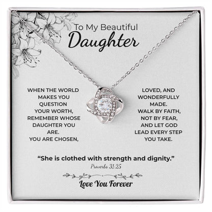 Love Knot Necklace For Daughter – Walk by Faith