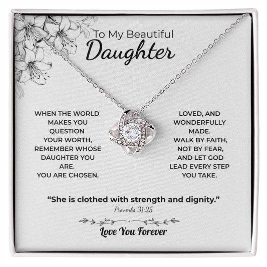 Love Knot Necklace For Daughter – Walk by Faith
