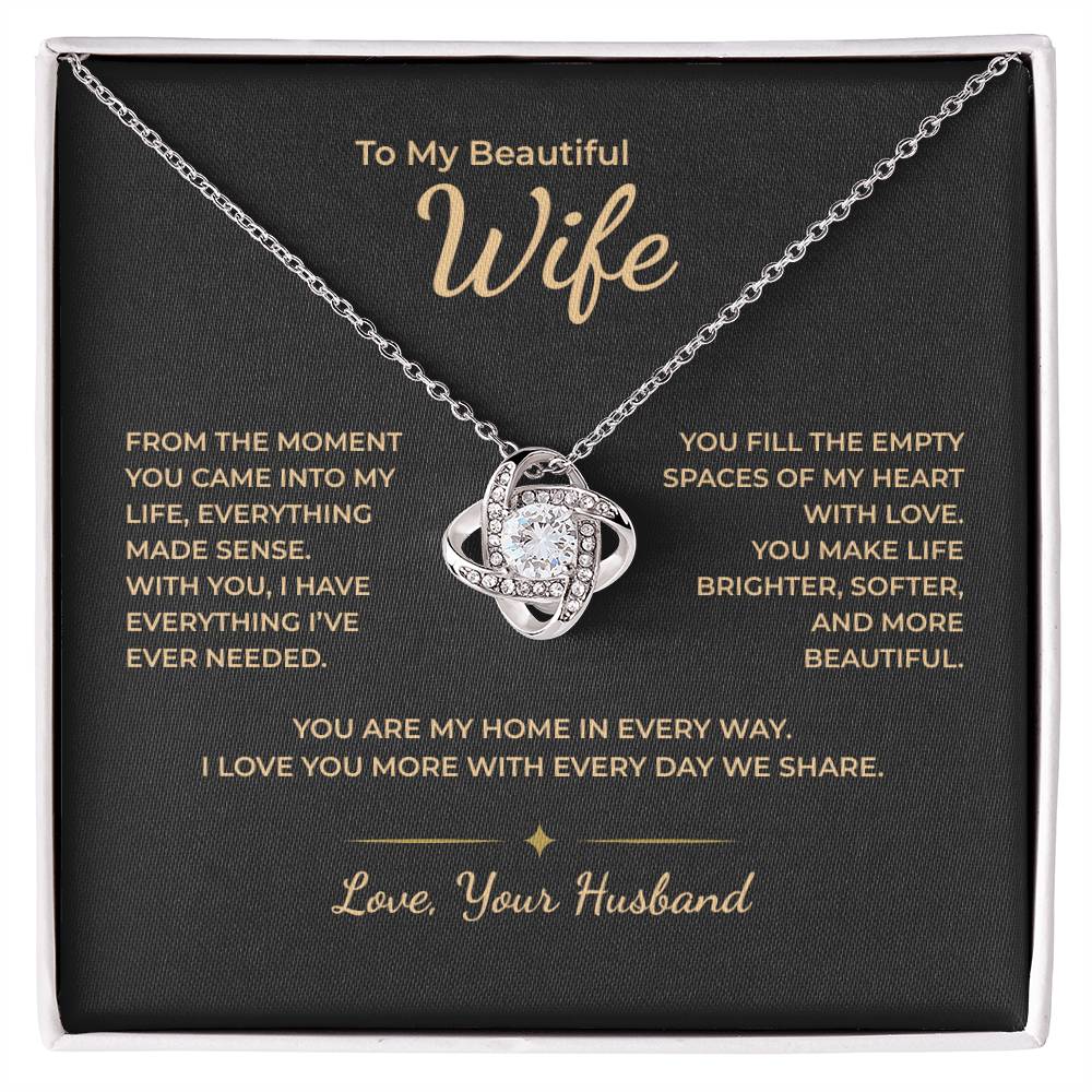 To My Wife – You Fill the Empty Spaces of My Heart Necklace