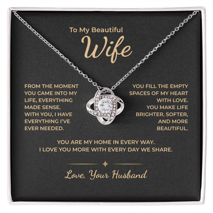 To My Wife – You Fill the Empty Spaces of My Heart Necklace