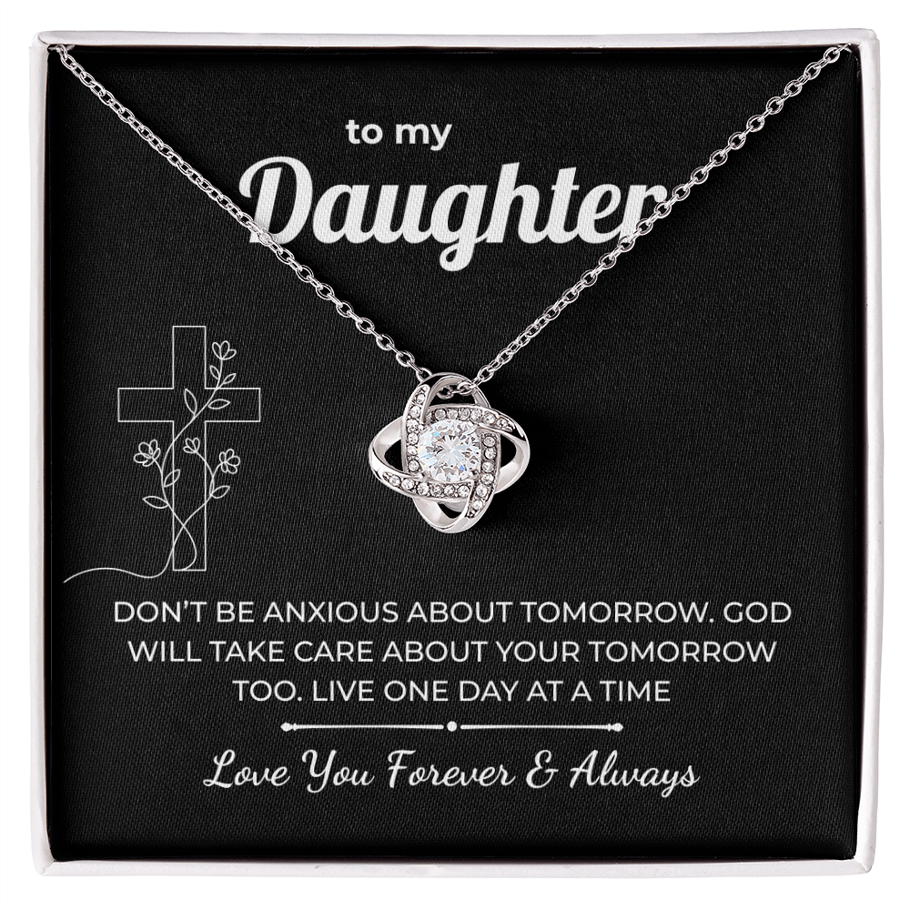 Faith Love Knot for Daughter - God Takes Care