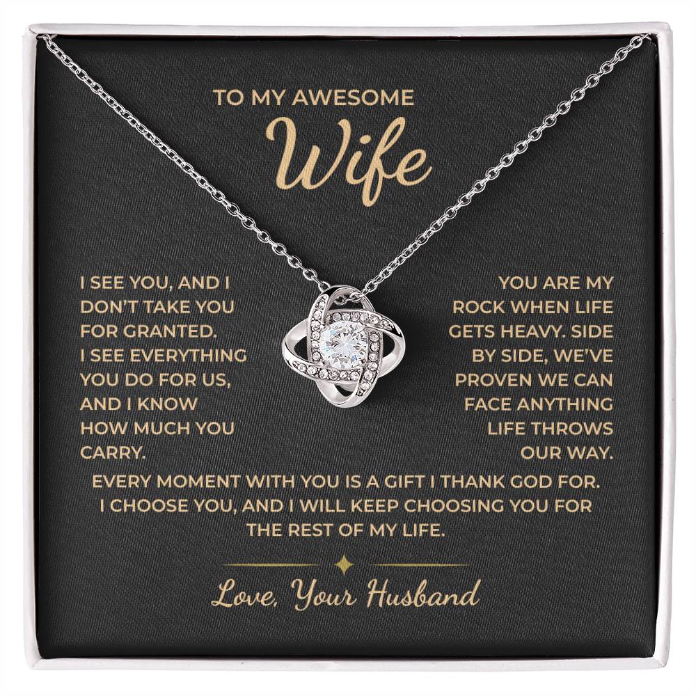To My Wife – Every Moment With You Is a Precious Gift Necklace