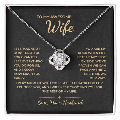 To My Wife – Every Moment With You Is a Precious Gift Necklace