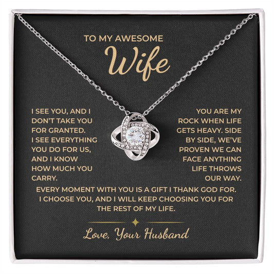 To My Wife – Every Moment With You Is a Precious Gift Necklace