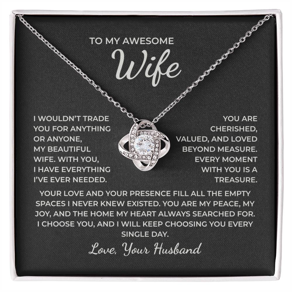 To My Wife – You Are Cherished, Valued, and Deeply Loved Necklace