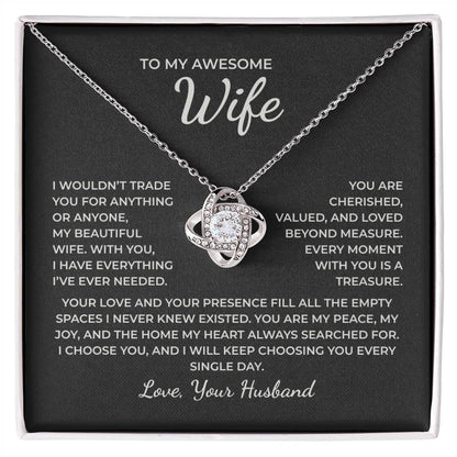 To My Wife – You Are Cherished, Valued, and Deeply Loved Necklace