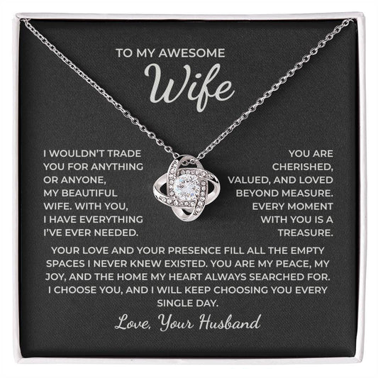 To My Wife – You Are Cherished, Valued, and Deeply Loved Necklace
