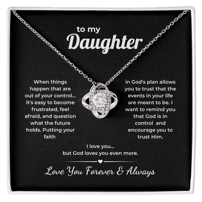 Faith Love Knot for Daughter – God Loves You More