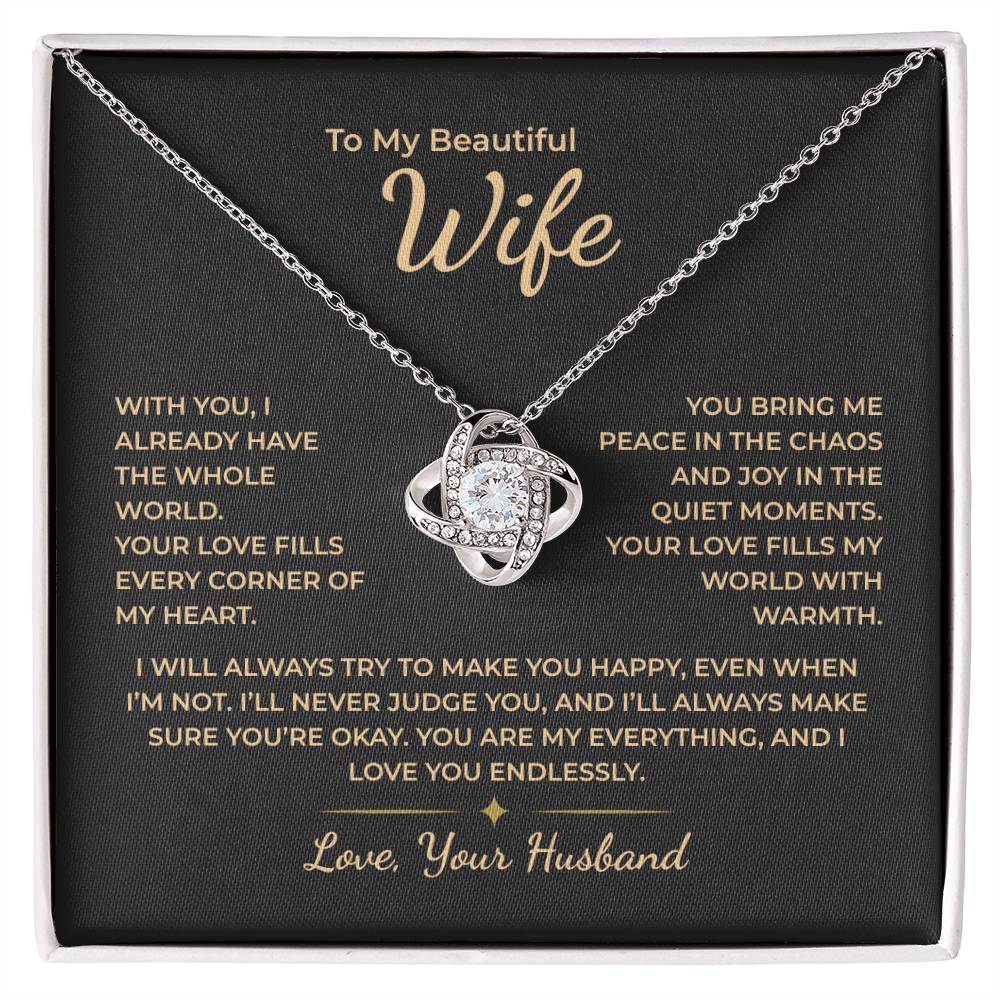 To My Wife – You Fill Every Corner of My Heart With Love Necklace