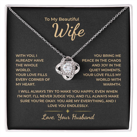 To My Wife – You Fill Every Corner of My Heart With Love Necklace