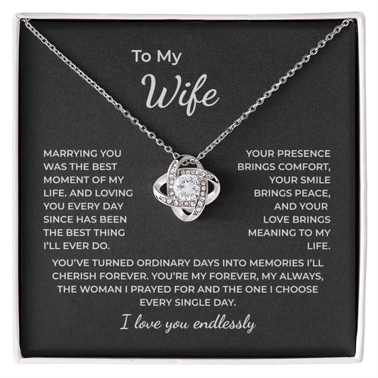 To My Wife – Loving You Every Day Is My Greatest Blessing Necklace