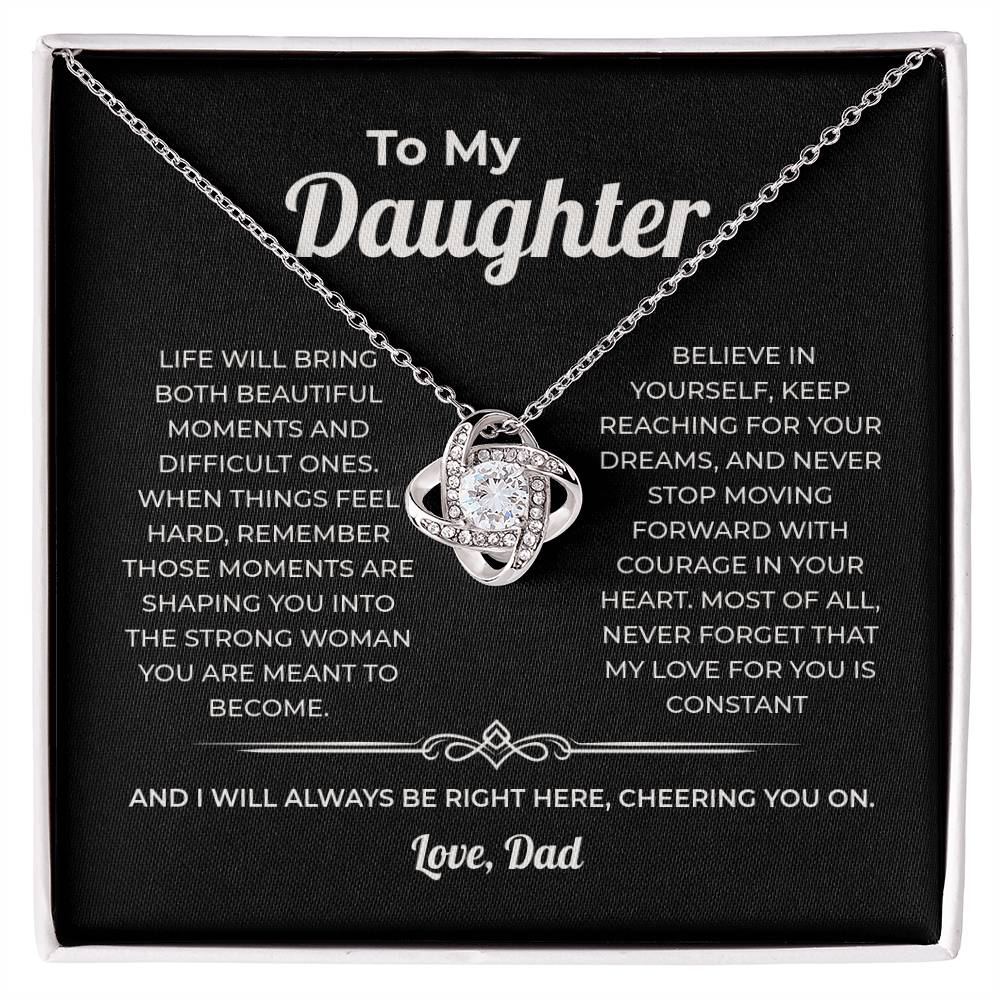 "Always Cheering You On" Gift From Dad - Love Knot Necklace