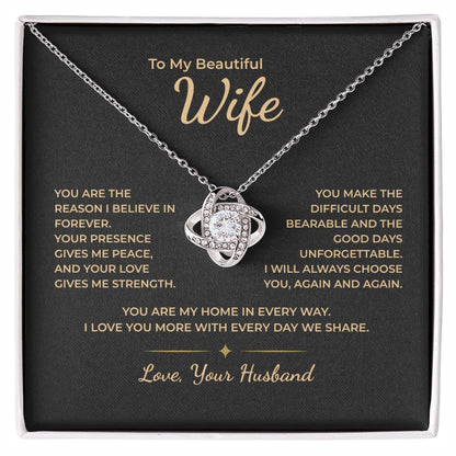 To My Wife – I Will Always Choose You Again and Again Necklace