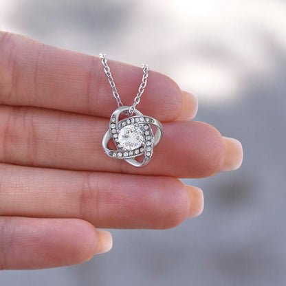 "Braver Than You Believe" Gift for Daughter - Love Knot Necklace