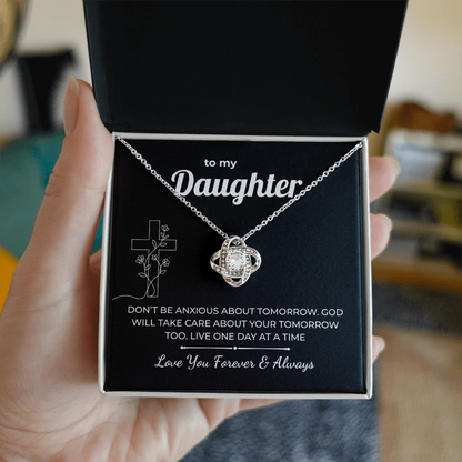 Faith Love Knot for Daughter - God Takes Care