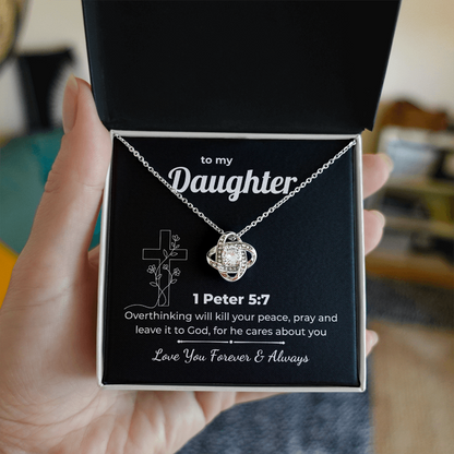 Faith Love Knot for Daughter – 1 Peter 5:7