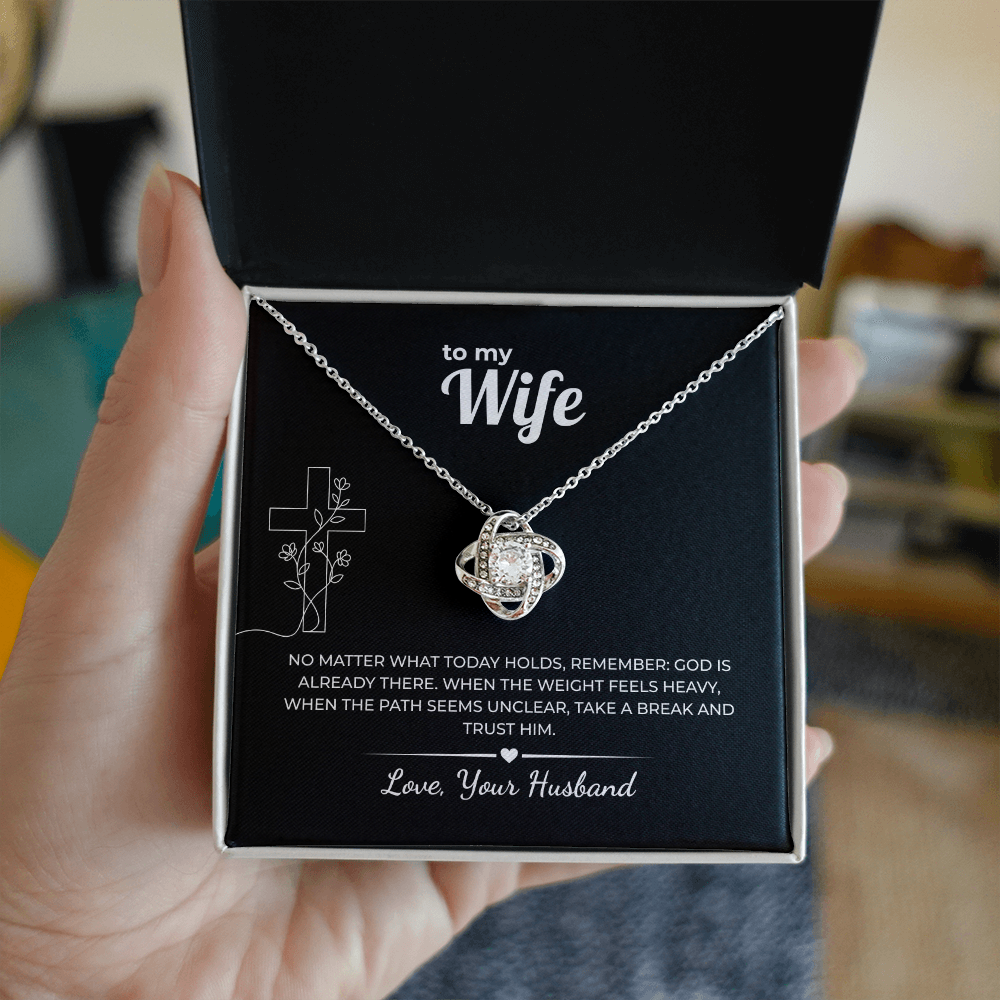 Faith Love Knot Necklace – God Is Already There
