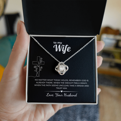 Faith Love Knot Necklace – God Is Already There