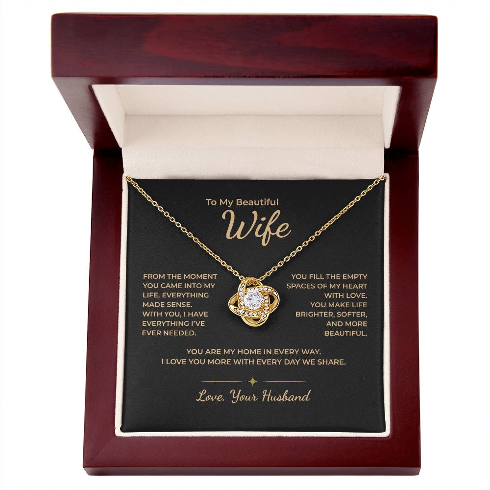 To My Wife – You Fill the Empty Spaces of My Heart Necklace