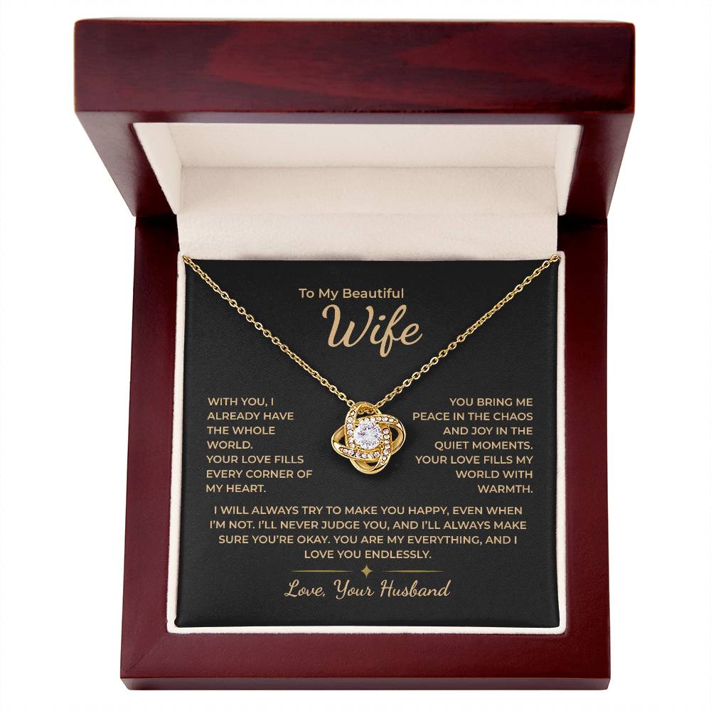 To My Wife – You Fill Every Corner of My Heart With Love Necklace