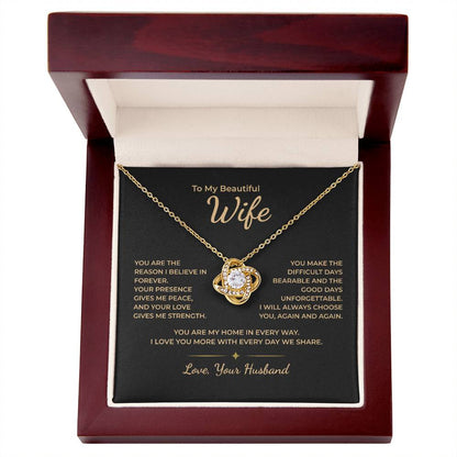 To My Wife – I Will Always Choose You Again and Again Necklace