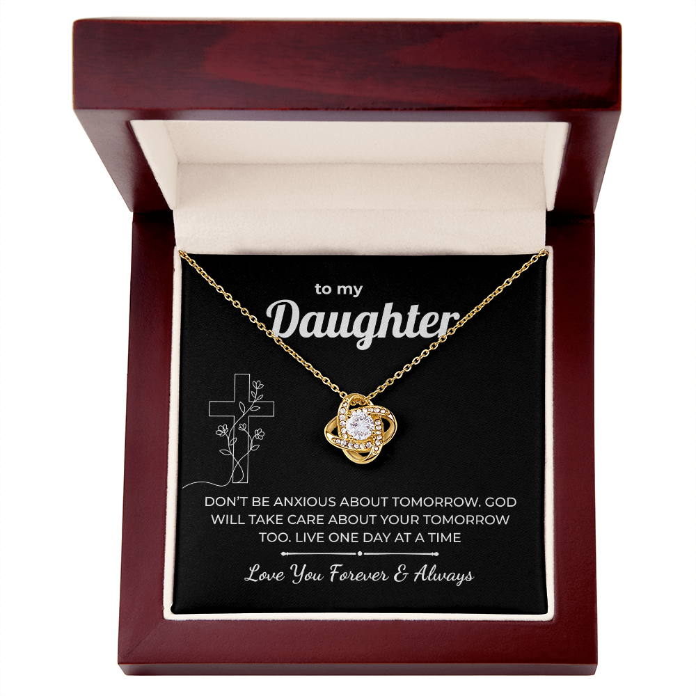 Faith Love Knot for Daughter - God Takes Care