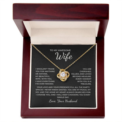 To My Wife – You Are Cherished, Valued, and Deeply Loved Necklace