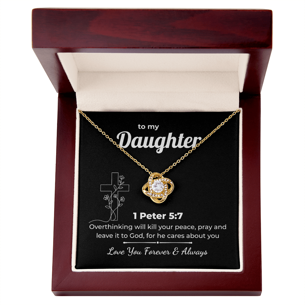 Faith Love Knot for Daughter – 1 Peter 5:7