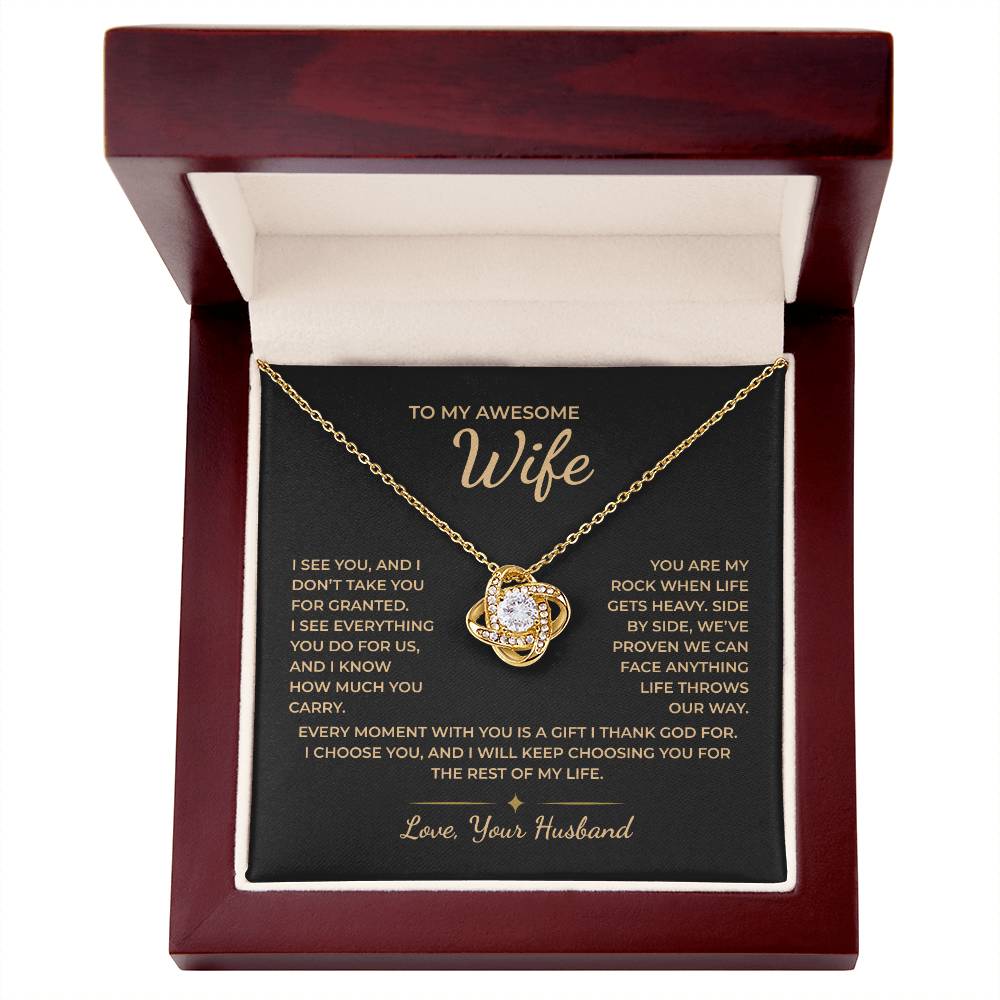 To My Wife – Every Moment With You Is a Precious Gift Necklace