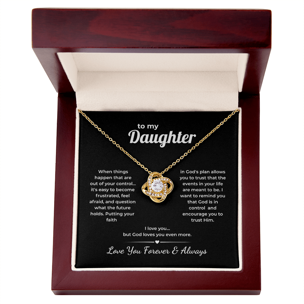 Faith Love Knot for Daughter – God Loves You More