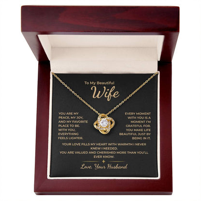 To My Wife – You Make Life Lighter and More Beautiful Necklace