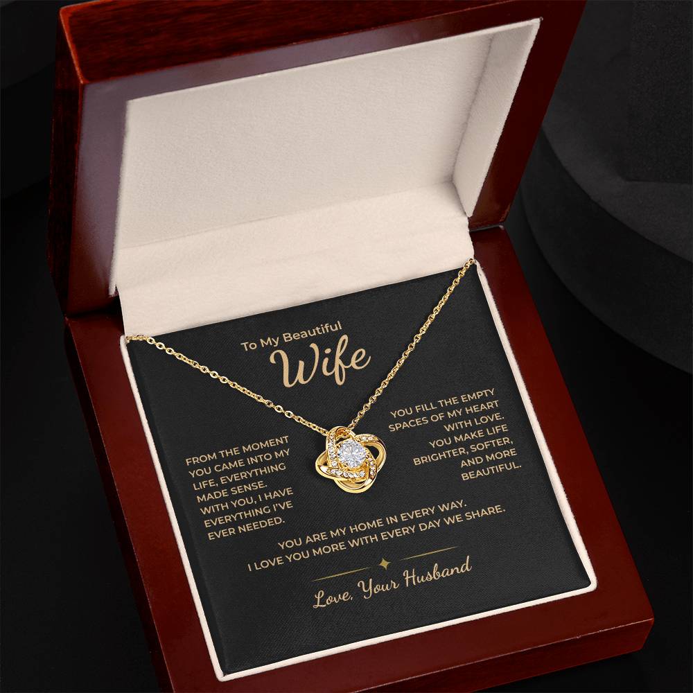 To My Wife – You Fill the Empty Spaces of My Heart Necklace