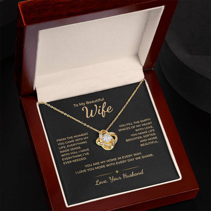 To My Wife – You Fill the Empty Spaces of My Heart Necklace