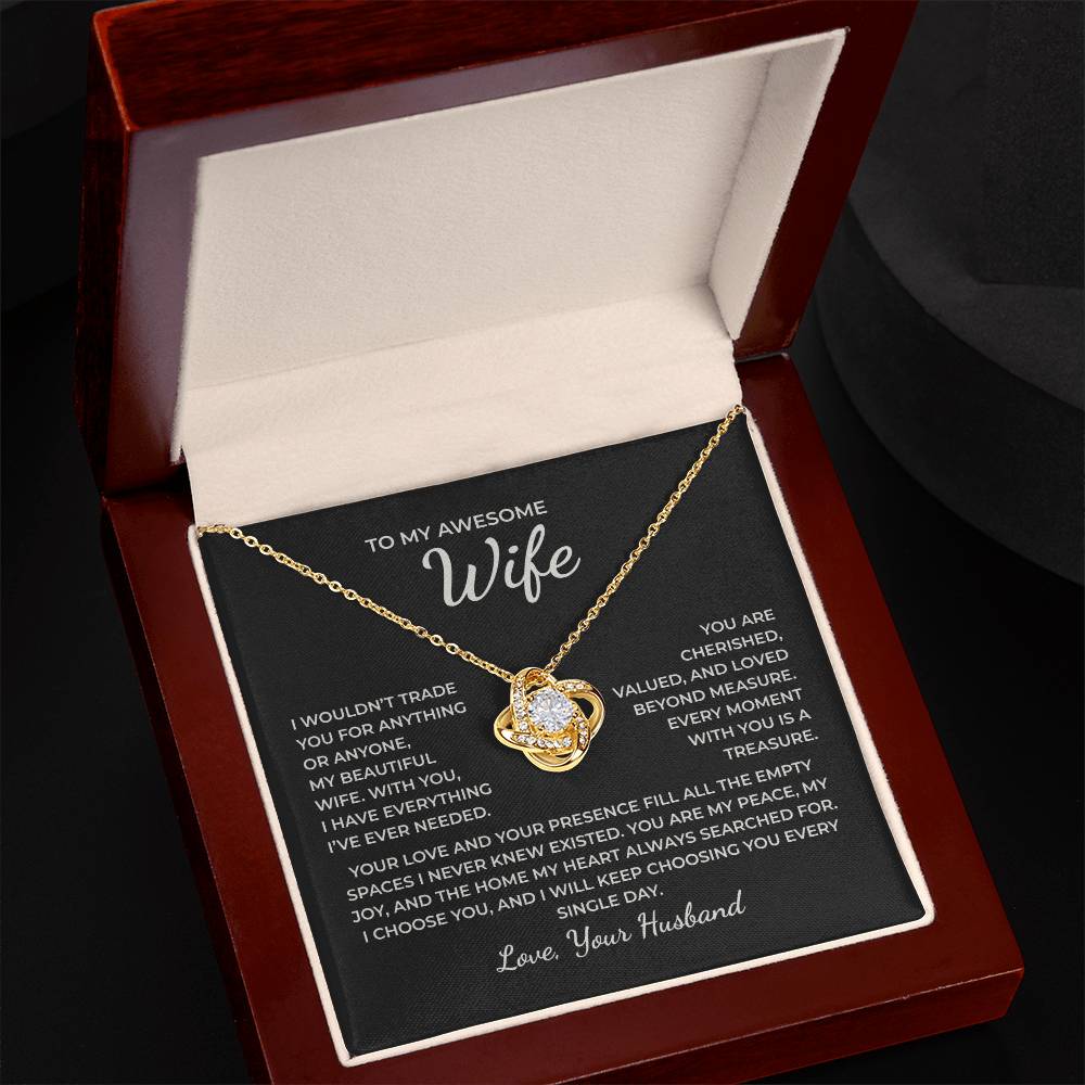 To My Wife – You Are Cherished, Valued, and Deeply Loved Necklace