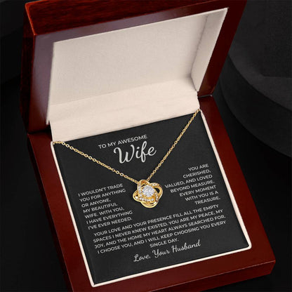 To My Wife – You Are Cherished, Valued, and Deeply Loved Necklace