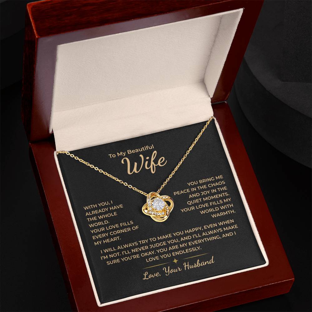 To My Wife – You Fill Every Corner of My Heart With Love Necklace