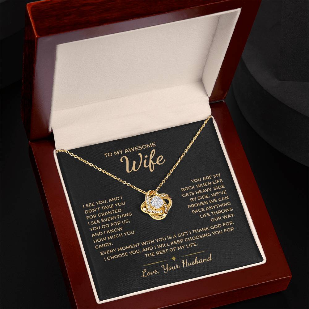 To My Wife – Every Moment With You Is a Precious Gift Necklace