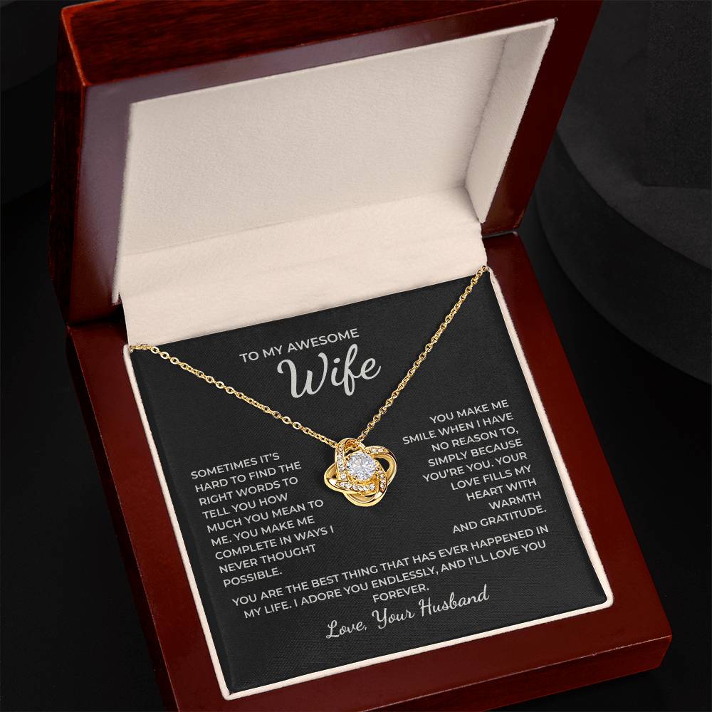 To My Wife – You Make My Life Complete in Every Beautiful Way Necklace