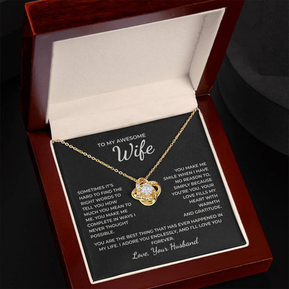 To My Wife – You Make My Life Complete in Every Beautiful Way Necklace