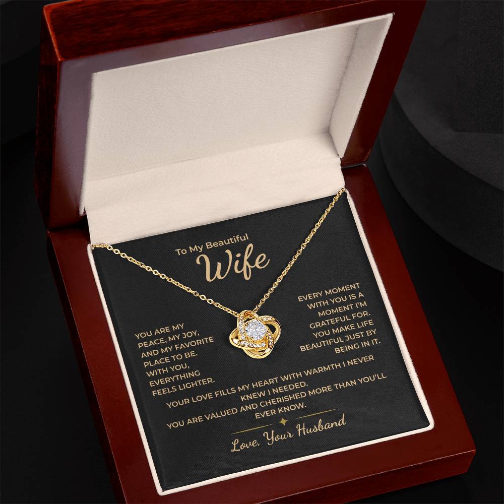 To My Wife – You Make Life Lighter and More Beautiful Necklace