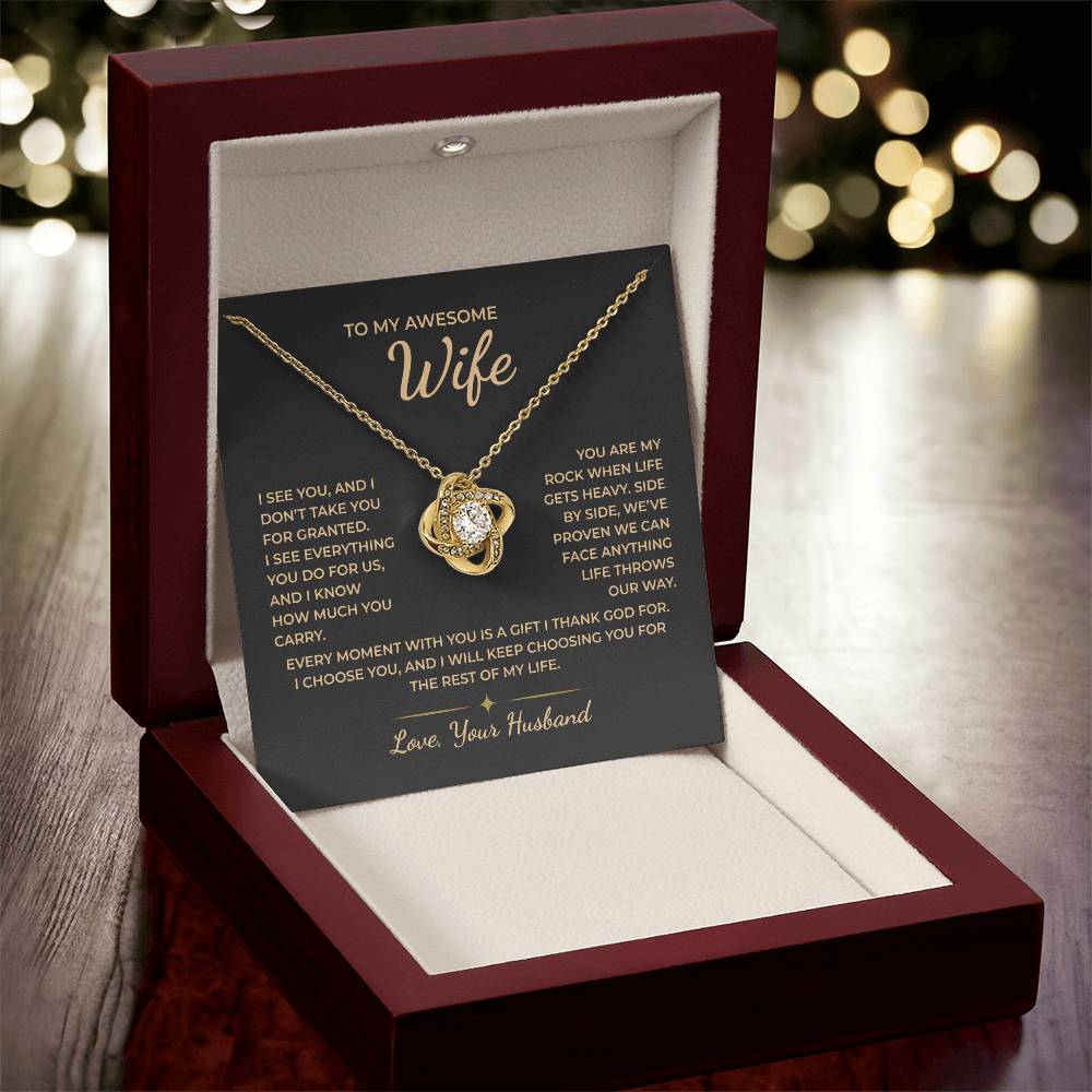 To My Wife – Every Moment With You Is a Precious Gift Necklace