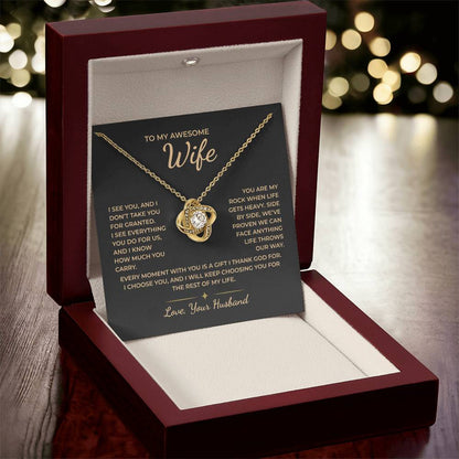 To My Wife – Every Moment With You Is a Precious Gift Necklace